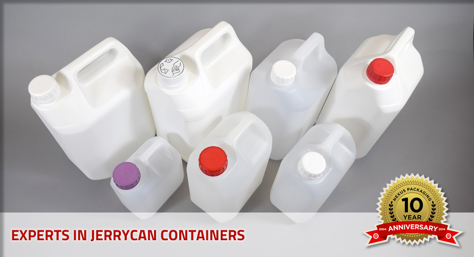 Jerrycans from Nexus Packaging