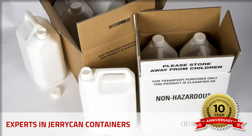 Jerrycans from Nexus Packaging
